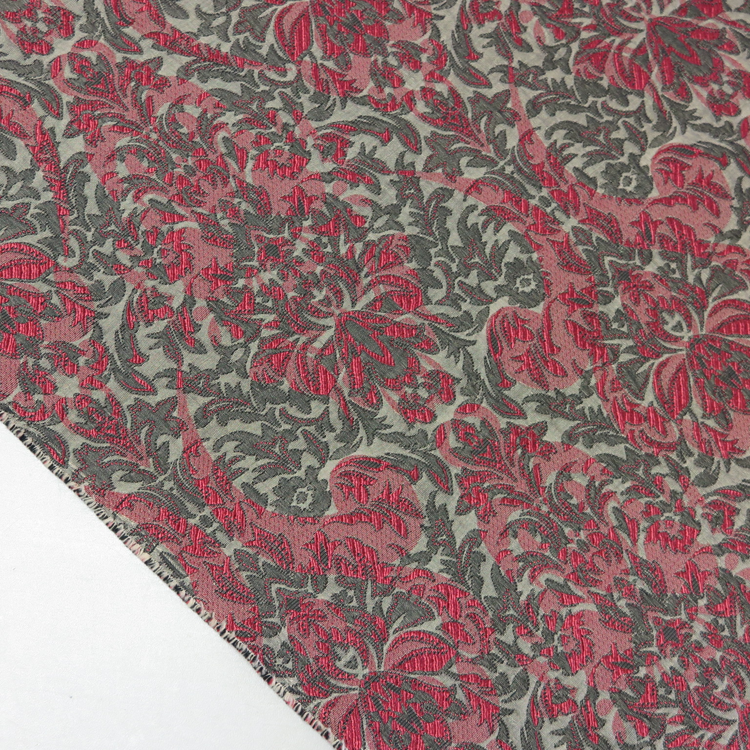 Brocade Fabric with Intricate Baroque Pattern • Promenade Fine Fabrics