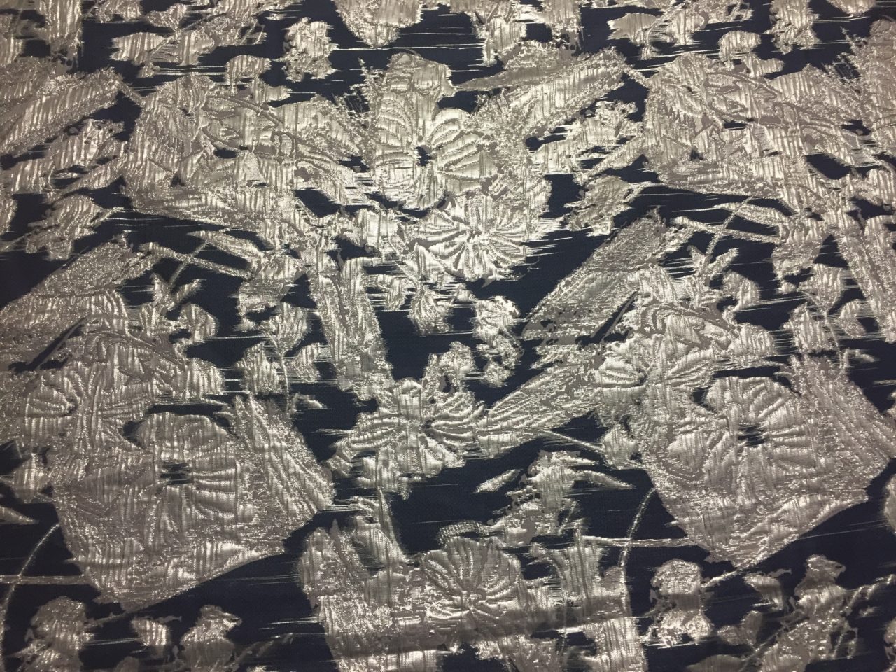 Brocade Fabric with Dynamic Lifted Floral Pattern • Promenade Fine Fabrics