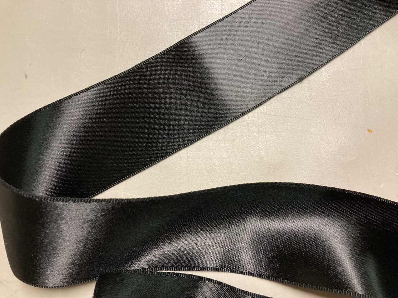 Wide silver gray ribbon double side satin high sheen rayon 3 inch wide