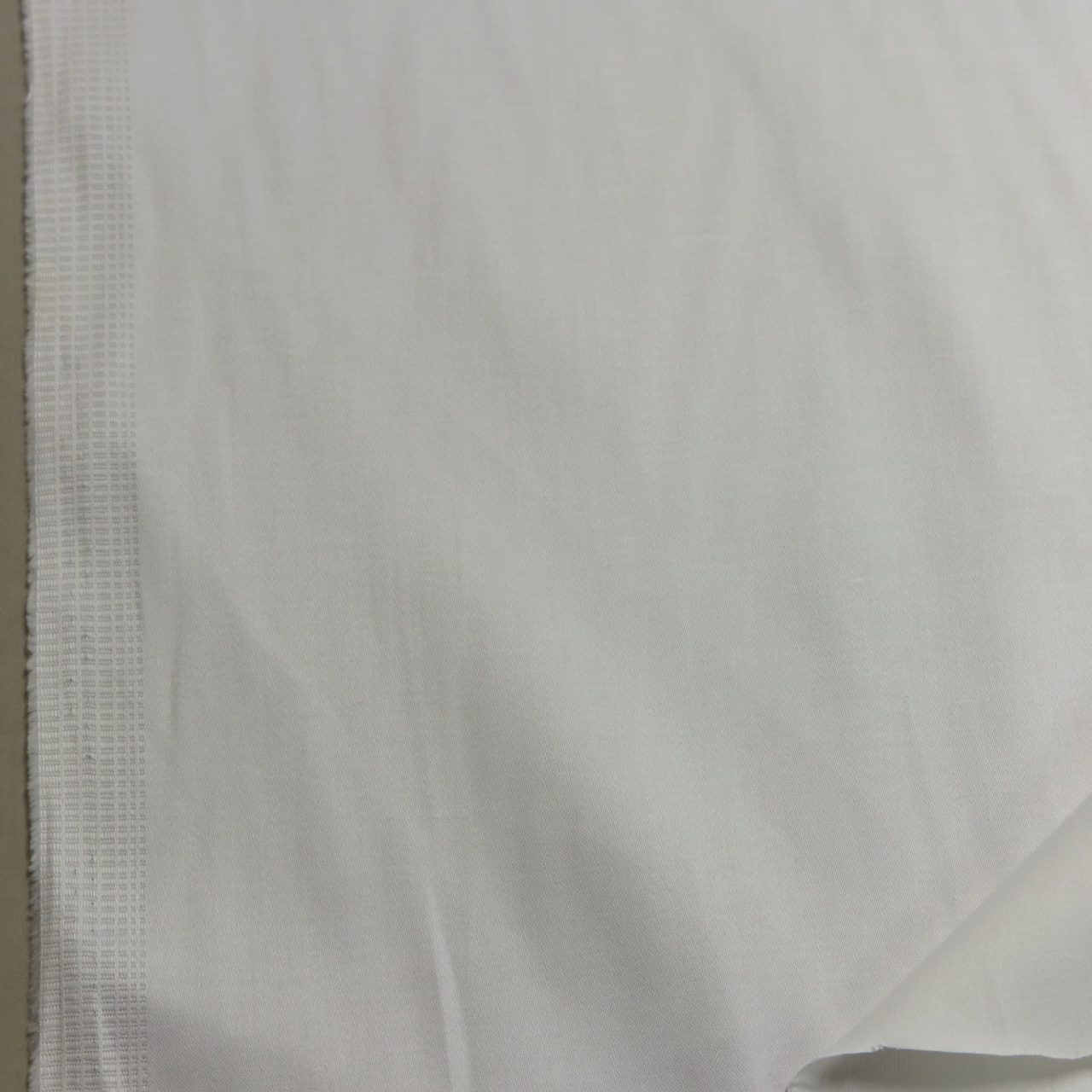 Cotton Sateen Fabric with Stretch, White • Promenade Fine Fabrics