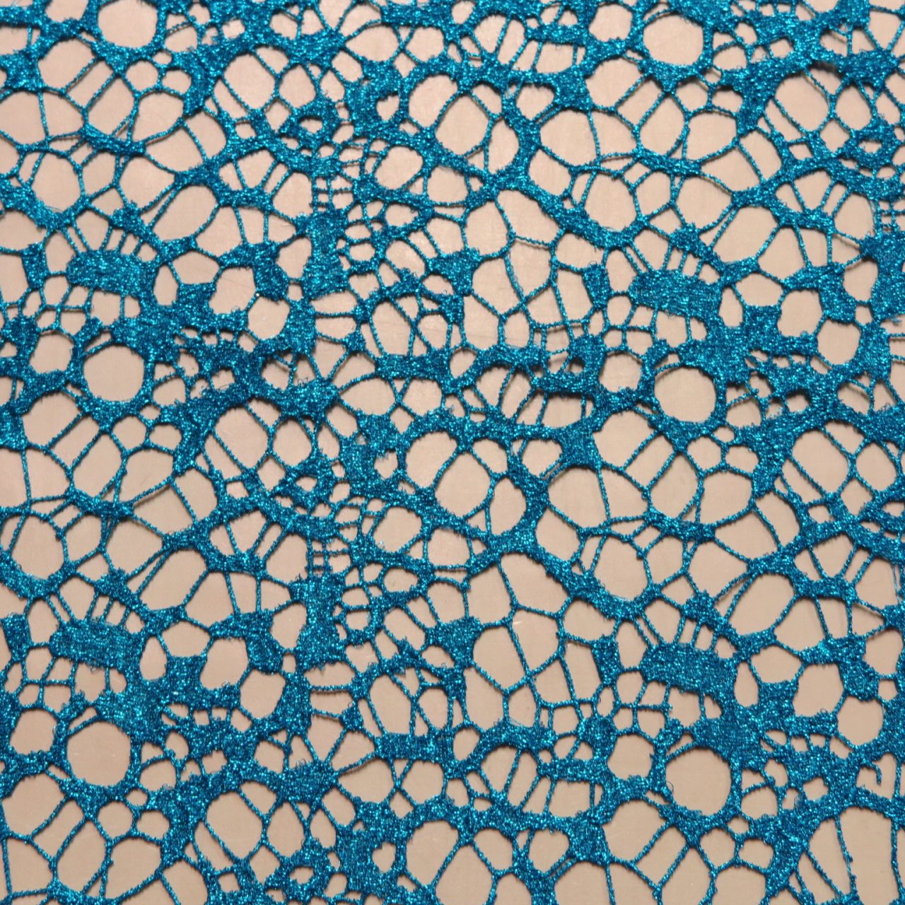 Geometric Lace Fabric with Metallic Finish • Promenade Fine Fabrics