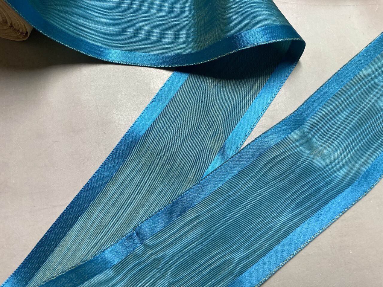 Light Blue Silk Satin Ribbon - 100% silk - Sew Vintagely