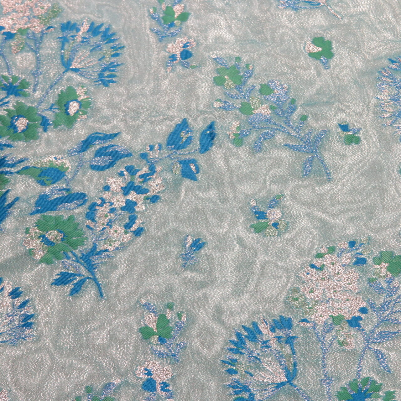 Lame Jacquard Fabric with Floral Pattern • Promenade Fine Fabrics