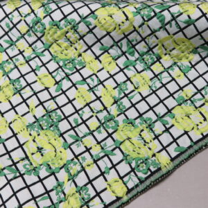 Plaid Cloque Jacquard Fabric