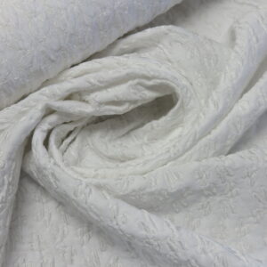 White Brocade Fabric 1-2