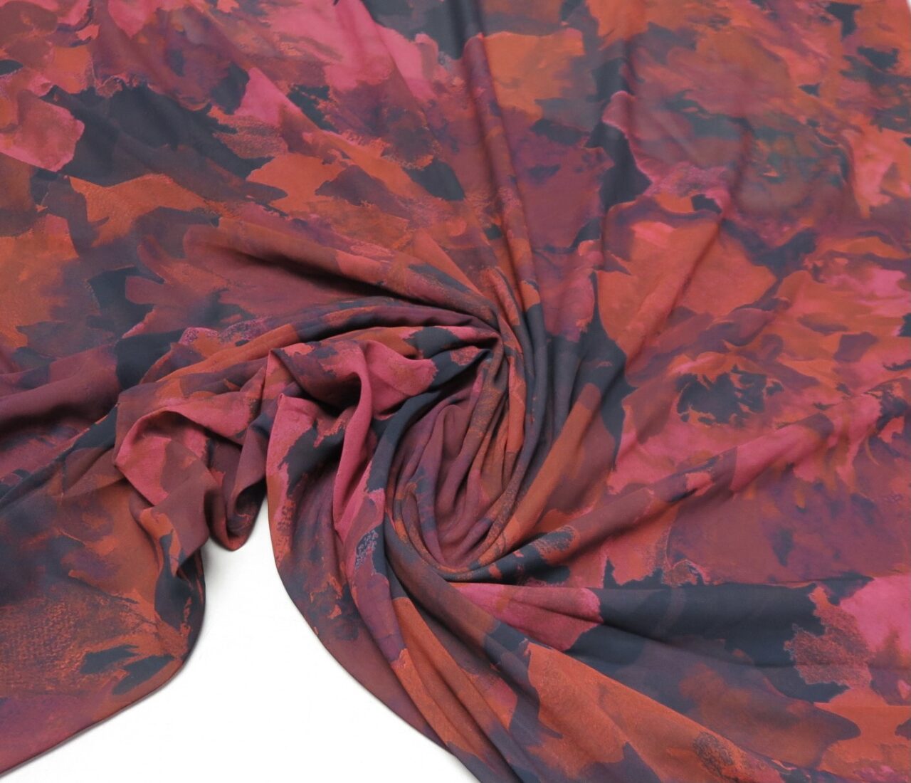 Floral Print Fabric, Polyester Chiffon • Promenade Fine Fabrics