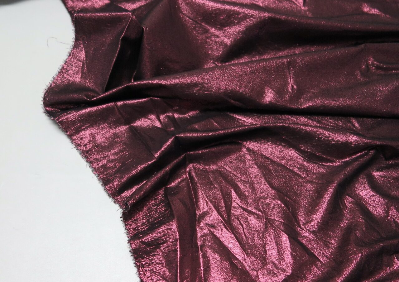 Iridescent Light Purple Stretch Metallic Lame Fabric