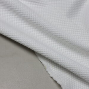 Cotton:Lycra Pique Fabric - White