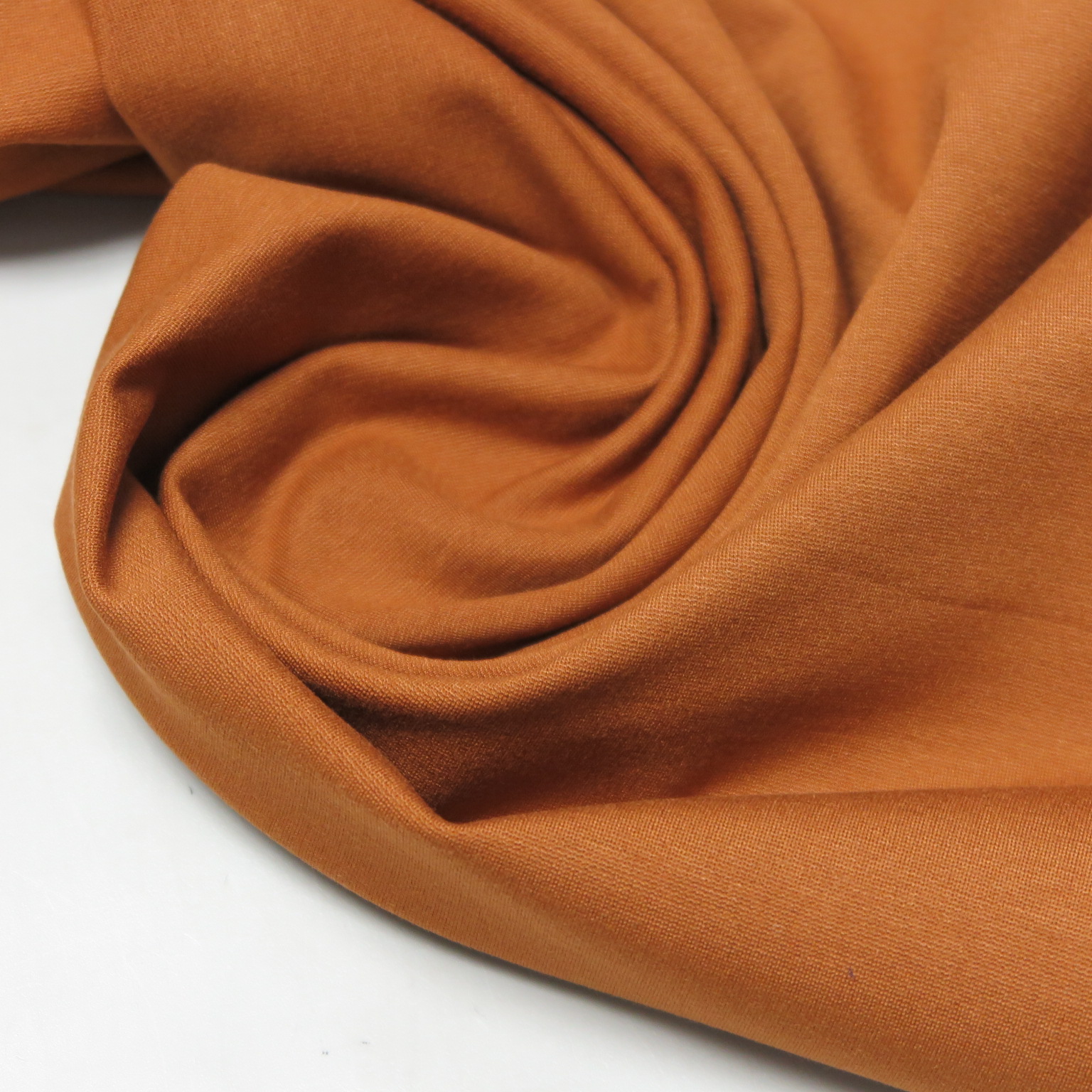 Rayon Ponte Knit Fabric, Rayon, Cognac Brown • Promenade Fine Fabrics