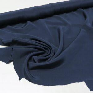 4 ply silk crepe fabric blue