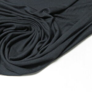 Black Micro Modal Spandex Carbon Mesh Jersey Knit Fabric by the Yard -   UK