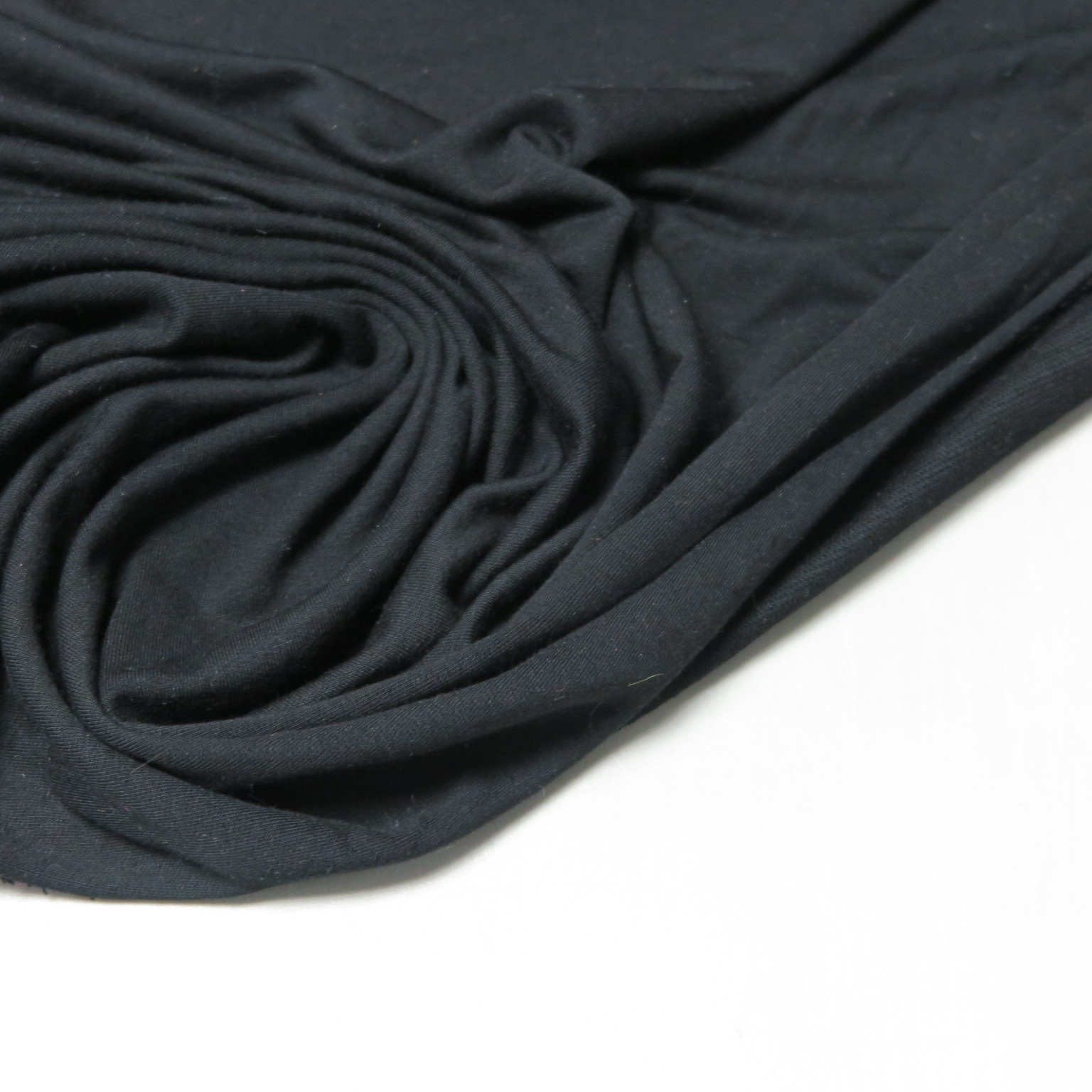 Micro Modal French Terry Knit Fabric, Black • Promenade Fine Fabrics