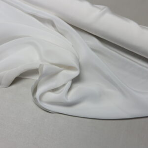 silk crepe de chine fabric white