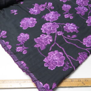 Cloque Jacquard Floral Panel Fabric 1-1