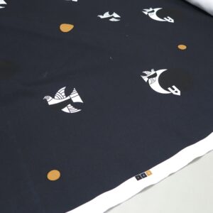 Cotton:Silk Bird Suiting fabric 1-1