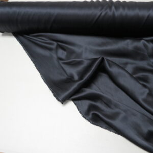 Double faced Silk Charmeuse Fabric Black 1-1