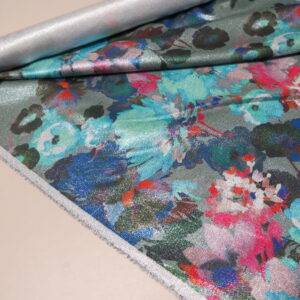 Floral Suting Fabric Shiny 2-3