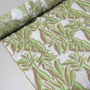 Voile Fabric Floral 1-1 Green